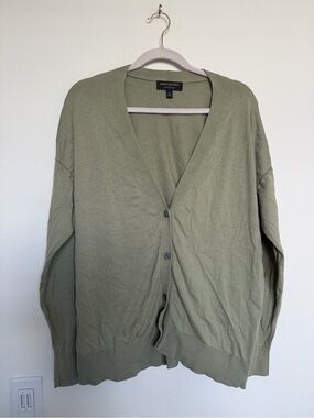 Banana Republic Olive Green V-Neck Button-Front Cardigan Size XL